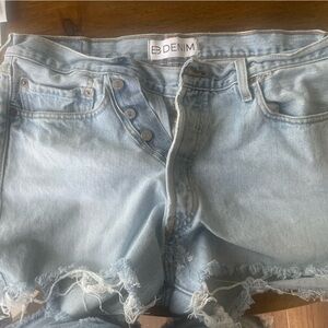 EB denim crossover shorts